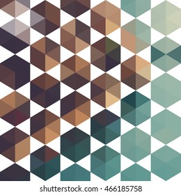 Abstract shape geometric background with hexagons and and triangles