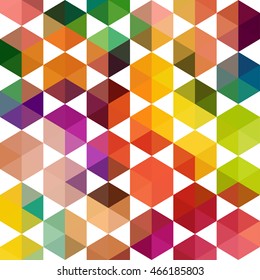 Abstract shape geometric background with hexagons and and triangles
