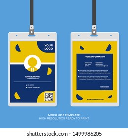 Abstract Shape Geometric Corporate ID Card Design Template. Easy to Use and Customize. Ready to Print. Vector Illustration