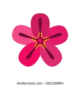 Abstract shape geometric flower vector art.