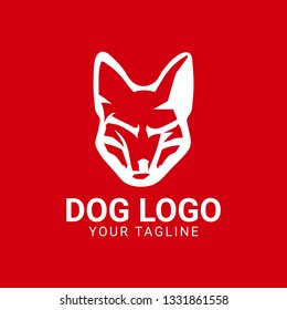 An abstract shape of a german shepherd head logo. Suitable for dog or pet-related brand