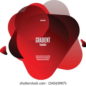 Abstract shape gradient color with circle and square fluid and liquid style. Dynamical colored forms and line