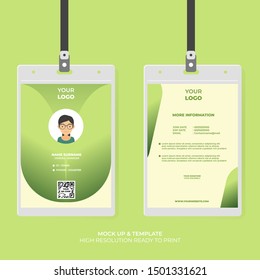 Abstract Shape with Gradient Style ID Card Design Template. Easy to Use and Customize. Ready to Print. Vector Illustration