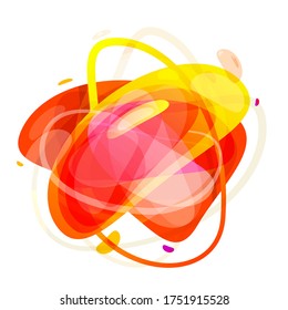 Forma abstracta para diseños gráficos con iluminación vectorial de colores cálidos