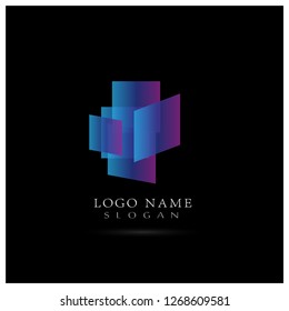 Abstract Shape Graphic Logo. Symbol & Icon Vector Template.