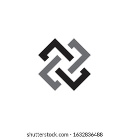 abstract shape gray and black line