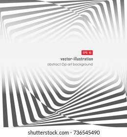 Abstract Shape gray color op art background - Illustration