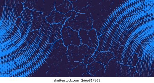 Forma Abstractas grunge halftones textura de punto, Ilustración vectorial.