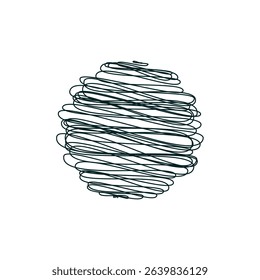 abstract shape hand drawn pen curl