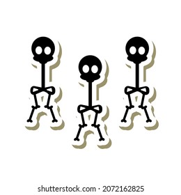 abstract shape human body skeleton pictogram icon