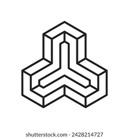 Abstract shape icon isolated on white background. Design element.