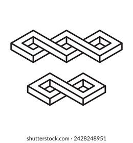 Icono de forma abstracta aislado sobre fondo blanco. Elemento de diseño. Ilustración vectorial.