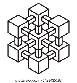 Icono de forma abstracta aislado sobre fondo blanco. Elemento de diseño. Ilustración vectorial.