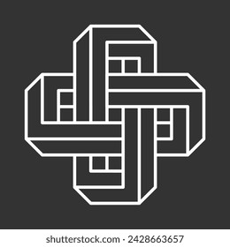 Abstract shape icon isolated on grey background. Design element. Vector illustration.