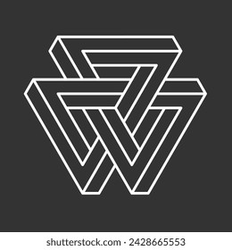 Abstract shape icon isolated on grey background. Design element. Vector illustration.