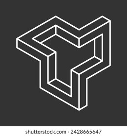 Abstract shape icon isolated on grey background. Design element. Vector illustration.