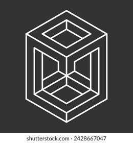 Abstract shape icon isolated on grey background. Design element. Vector illustration.