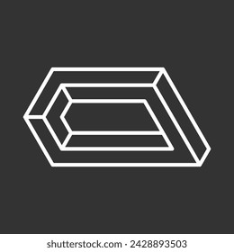Abstract shape icon isolated on grey background. Design element. Vector illustration.
