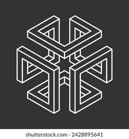 Abstraktes Shape-Symbol isoliert auf grauem Hintergrund. Designelement. Vektorgrafik.