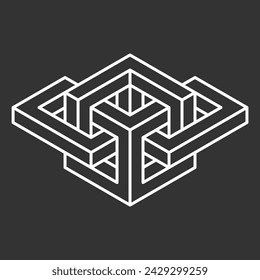 Abstract shape icon isolated on grey background. Design element. Vector illustration.