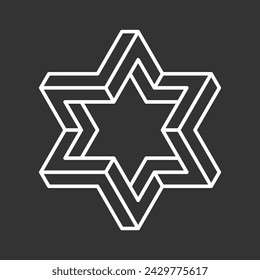 Abstract shape icon isolated on grey background. Design element. Vector illustration.