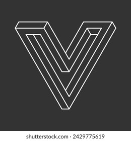 Icono de forma abstracta aislado sobre fondo gris. Elemento de diseño. Ilustración vectorial.