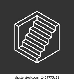 Abstract shape icon isolated on grey background. Design element. Vector illustration.