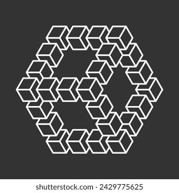 Abstract shape icon isolated on grey background. Design element. Vector illustration.