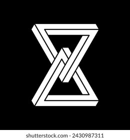 Abstract shape icon isolated on black background. Design element. Vector illustration.