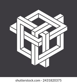 Abstract shape icon isolated on grey background. Design element. Vector illustration.