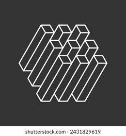 Abstract shape icon isolated on grey background. Design element. Vector illustration.