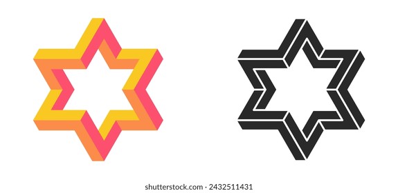 Abstraktes Shape-Symbol isoliert auf weißem Hintergrund. Geometrische Logotypen. Vektorgrafik.