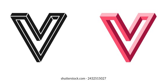 Abstract shape icon isolated on white background. Geometric logotype designs. Vector illustration.