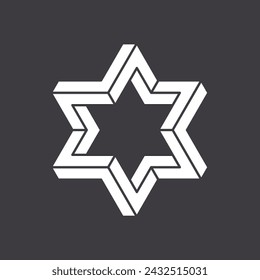 Icono de forma abstracta aislado sobre fondo gris. Elemento de diseño. Ilustración vectorial.
