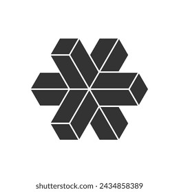 Abstract shape icon isolated on white background. Vector illustration.