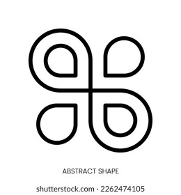 abstract shape icon. Line Art Style Design Isolated On White Background