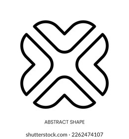 abstract shape icon. Line Art Style Design Isolated On White Background