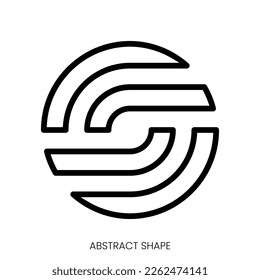 icono de forma abstracta. Diseño De Estilo De Arte De Línea Aislado En Fondo Blanco