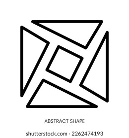 abstract shape icon. Line Art Style Design Isolated On White Background