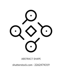 icono de forma abstracta. Diseño De Estilo De Arte De Línea Aislado En Fondo Blanco
