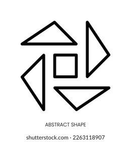 icono de forma abstracta. Diseño De Estilo De Arte De Línea Aislado En Fondo Blanco