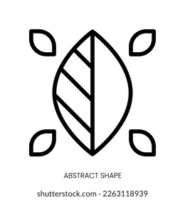 abstract shape icon. Line Art Style Design Isolated On White Background