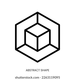 icono de forma abstracta. Diseño De Estilo De Arte De Línea Aislado En Fondo Blanco
