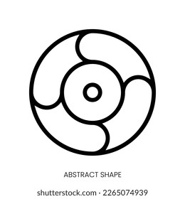 abstraktes Formsymbol. Line Art Design einzeln auf weißem Hintergrund