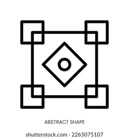 abstract shape icon. Line Art Style Design Isolated On White Background