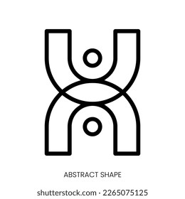 abstract shape icon. Line Art Style Design Isolated On White Background
