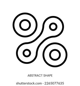 icono de forma abstracta. Diseño De Estilo De Arte De Línea Aislado En Fondo Blanco