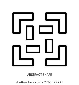 icono de forma abstracta. Diseño De Estilo De Arte De Línea Aislado En Fondo Blanco