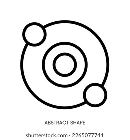 abstraktes Formsymbol. Line Art Design einzeln auf weißem Hintergrund