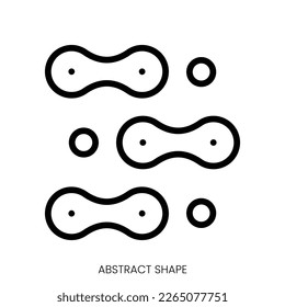 icono de forma abstracta. Diseño De Estilo De Arte De Línea Aislado En Fondo Blanco